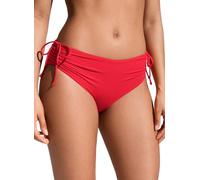 CRZ YOGA Taille Moyenne Ruched Bas de Bikini Rouge Profond 42