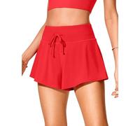 CRZ YOGA Volants Short de Bain 5 cm Rouge Profond 40