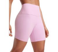 CRZ YOGA Womens ButterLuxe Motard Shorts 15cm - Haute Taille S'entraîner Course à Pied Short Yoga Vita Pink 40