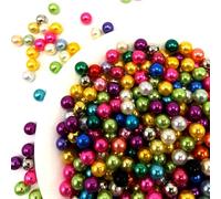 CrzBeadss Lot de 1 000 perles colorées sans trou de 4 mm pour bricolage, décoration de table, mariage, fête d'anniversaire, décoration d'intérieur, mariage, fête d'anniversaire