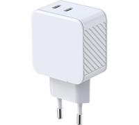 Bigben Connected Chargeur 45W 2x USB-C Power Delivery GaN Ultra Rapide Blanc
