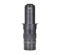 CS C-Mount Microscope Caméra Zoom Monoculaire Grossissement Optique 0,7-4,5X pour Inspection Industrielle Scientifique PCB Bijoux LCD Alliage Noir (180X)