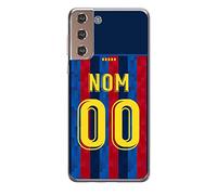 CS Coque Football Barcelone pour Samsung Galaxy S22+, Maillot Domicile du Barça Saison 2022 2023 à Personnaliser avec Nom et Numéro
