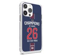 CS Coque iPhone 13 Paris - Édition Spéciale Champion d'europe 2026, 2 Étoiles, Maillot Domicile - Protection Anti-Chocs en Silicone Souple
