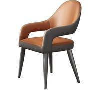 Cs de salle à manger en cuir moderne du milieu du siècle - Bureau rembourré ergonomique et Cs de lecture pour la maison, le bureau, la salle à manger et l'utilisation des invités - Design élégant et