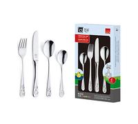 CS Kochsysteme Kids Ensemble de Couverts pour Enfants, 4 pièces dans Une boîte Cadeau, Acier Inoxydable, Couleur : INOX