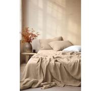 CS LE CLOS DES SONGES - LA SULTANE Parure de Couette en Gaze de Coton Couleurs - Beige Crème, MATIÈRE - Gaze DE Coton, Tailles - 220 x 240 cm