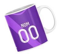 CS Mug club de football personnalisable avec nom numéro et logo - Idée cadeau fan de foot - Toulouse domicile 2025