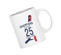 CS Mug Football Paris Champion d'Europe 2025 Extérieur - 1re Étoile Française - Tasse Céramique 330 ml - Compatible Micro-Ondes & Lave-Vaisselle - Cadeau Supporter Football Paris (Paris extérieur)