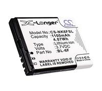 CS-NK6FSL Batterie 1100mAh Compatible avec [VIBO] A688, pour [BLU] Cubo, pour [Nokia] N78, N79, N95 8GB remplace BL-6F, N6F10T