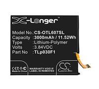 CS-OTL607SL Batterie 3000mAh Compatible avec [Blackberry] BBA100-1, BBA100-2, DTEK60, pour [Alcatel] Idol 4 Pro, Idol 4s Dual Sim, One Touch 4 Pro, One Touch TD-LTE, 4S, 4S LTE, OT-6070, OT-6070K, OT