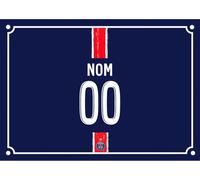 CS - Plaque de Rue Personnalisable Paris, Maillot Paris Saison 2024-2025, Design Football avec Nom et Prénom, Décoration Sportive