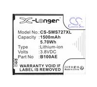 CS-SMS727XL Batterie 1500mAh Compatible avec [Samsung] Galaxy Ace 3, Galaxy Ace 3 3G, 4 Neo, Star Plus, Star Pro, Trend Lite, Trend Lite 2, Z1, GT-S7260, GT-S7262, GT-S7270, GT-S7270L, GT-S7272, GT-S