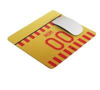 CS Tapis de Souris RC Lens, Design Maillot Domicile, Personnalisable, Jaune et Rouge