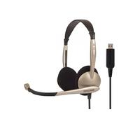 KOSS CS100 ordinateur Micro-casque supra-auriculaire filaire noir, or Suppression du bruit du microp
