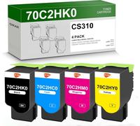 Cs310 Cartouche De Toner 4 Couleurs Compatible 70C2Hk0 70C2Hc0 70C2Hm0 70C2Hy0 Toner Pour L'Imprimante Lexmark Cs310 Cs310N Cs310Dn Cs410 Cs410N Cs410Dn Cs410Dtn Cs510 Cs510De[Marque3027]