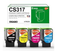 CS317 CX317 Lot de 4 toners compatibles avec Lexmark CX317dn CS317dn CS417dn CX417de CS517de CX517de pour 71B20K0 71B20C0 71B20M0 71B20Y0