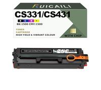 CS331 CS431 Cartouche de Toner Compatible 20N20C0 20N20K0 20N20M0 20N20Y0 Utilisation de Remplacement pour Lexmark CS331 CS331DW CS431 CS431DW CX331 CX431 Imprimante (1, Noir)