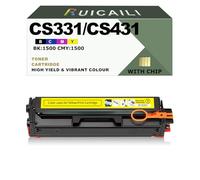 CS331 CS431 Cartouche de Toner Compatible 20N20C0 20N20K0 20N20M0 20N20Y0 Utilisation de Remplacement pour Lexmark CS331 CS331DW CS431 CS431DW CX331 CX431 Imprimante (1, Jaune)