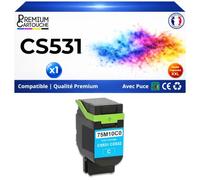 CS531 Toner Cyan Compatible pour Lexmark 2000 Pages
