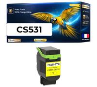 CS531 Toner Jaune Compatible pour Lexmark 2000 Pages