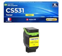 CS531 Toner Jaune Compatible pour Lexmark 2000 Pages