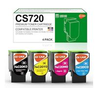 CS720 Cartouches de toner pour Lexmark CS720 pour imprimante Lexmark CS720 CS720de CS720dte CS725 CS725de CS725dte CX725 CX725de CX725dte CS720 CS725 74C20K0 74C20C0 74C20 M0 74C20Y0