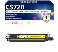 CS720de Unité de Développement à Très Haut Rendement Compatible pour Lexmark CS720de CS720dte CS725de CS725dte Imprimantes, Nettes et Précises,Yellow-1 Pack