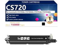 CS720de Unité de Développement pour Lexmark CS720de CS720dte CS725de CS725dte Imprimantes, pour Établissements Scolaires, Hôpitaux et Banques, 150000 Pages,Black-1 Pack