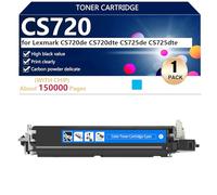 CS720de Unité de Développement pour Lexmark CS720de CS720dte CS725de CS725dte Imprimantes, pour Établissements Scolaires, Hôpitaux et Banques, 150000 Pages,Cyan-1 Pack