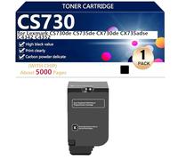CS730 Cartouche de Toner Compatible pour Lexmark CS730de CS735de CX730de CX735adse C4342 C4352 Imprimantes, 5000 Pages,Black -1 Pack