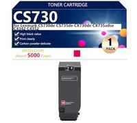 CS730 Cartouche de Toner de Remplacement Compatible avec Lexmark CS730de CS735de CX730de CX735adse C4342 C4352 Imprimantes, Haute Capacité 5000 Pages, Installation Facile,Magenta-1 Pack