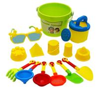 Csafyrt 1 Set Beach Toys (14pcs) Les Jouets de Sable de Plage adaptés aux Tout-Petits comprennent des moules à Pelle à seaux et Plus