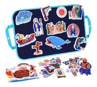 Csafyrt 1 Set Felt Board for Toddlers Bible Stories Felt Board Set, Flannel Histoires incluent Noah's Ark, Jonah and The Whale, David et Goliath, Scène de la Nativité pour Les Enfants Gift
