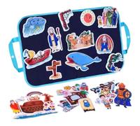 Csafyrt 1 Set Felt Board for Toddlers Bible Stories Felt Board Set, Flannel Histoires incluent Noah's Ark, Jonah and The Whale, David et Goliath, Scène de la Nativité pour Les Enfants Gift