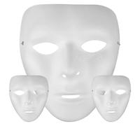 Csafyrt 3 PCS Halloween Mask Full Face 7.1x5.9 en masque blanc pour les femmes Diy Blank Masquerade Plaine pour un costume roman, Cosplay Artistic Projects, Theatre
