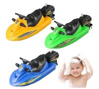 Csafyrt Bateau Jouet, 3pcs Ensemble de Jouets à Moteur à enroulement, Bateaux flottants en Plastique pour Baignoire, Jouets de Baignoire pour Enfants pour Enfants pour 3+