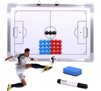 Csafyrt Board d'entraîneurs de Football 17.7x12 Football magnétique Tableau Blanc Suspendu à Sec Effacer la stratégie de stratégie d