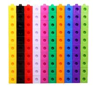 Csafyrt Cubes mathématiques 100 pièces Blocs de Chiffres Cubes de comptage en Plastique Jouets éducatifs 10 Couleurs Blocs Chiffres