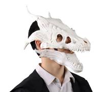 Csafyrt Dragon Skull masque réaliste Latex Masque dragon effrayant dinosaure mâchoire en mouvement pour adultes crâne décoratif pour Halloween, cosplay, mascarade