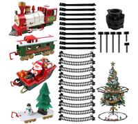 Csafyrt Ensemble de Train de noël Jouet Train d'arbre noël électrique avec lumière et Son Ensembles Suspendus pour Autour l'arbre