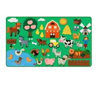 Csafyrt Ensembles d'histoires de Planche en Feutre, Animaux de Ferme Baby Activity Baby bilory Apprentissage des activités de Mur suspendues interactives pour Les Enfants des Tout-Petits