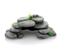 Csafyrt Grotte d'aquarium réaliste, Maison de Tortue en résine, Cache de Reptiles avec Plates-Formes pour Tortues, Habitat Poisson Axolotl