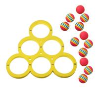Csafyrt Jeux de Piscine Eva Floating Pool Toys avec Score pour Adultes avec 12 balles de Lancement colorées pour la Partie nageuse