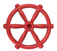 Csafyrt Jouet de Volant 12x12 Pouces de Couleur Unie réaliste pour Enfants réalistes Volant à 360 ° Plastique Rotatif pour Le Navire de Pirate Swing de Terrain de Jeu, Rouge