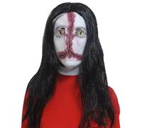 Csafyrt Masque d'Halloween effrayant des masques d'horreur de latex de latex défilement réaliste avec les accessoires Halloween Hair