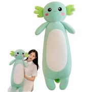 Csafyrt Oreiller en Peluche Axolotl, Animal en Peluche Axolotl de 27, 56 Pouces de Long, Oreiller Corps Mignon Doux, Jouet endormi étreint pour Les Cadeaux Filles, Ligth Green