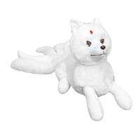 Csafyrt Peluche Renard Arctique Blanc de 20 Pouces avec Poils Longs Super Doux Kitsune en Peluche pour Enfants et Adultes