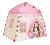 Csafyrt Princess Tent 51x39x51 Pouces en Tissu Oxford Play Tente avec Rideau de Porte et fenêtre Ventilent pour la Peau de Jeu pour la Peau pour 3-4 Enfants avec Une lumière à Billes