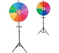 Csafyrt Roue de Prix de 24 Pouces 14 emplacements Couleur Faites Tourner la Roue avec trépied réglable marqueurs effaçables à